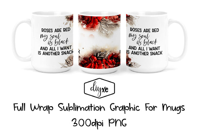 My Soul Is Black | Valentine Sublimation Mug Sublimation DIYxe Designs 