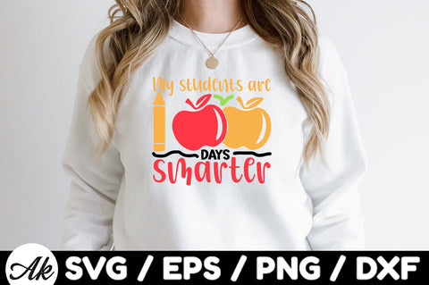 My students are 100 days smarter svg SVG akazaddesign 