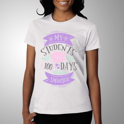My students are 100 days smarter | Teacher cut file | Back to school SVG TheBlackCatPrints 