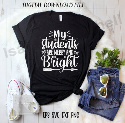 My students are merry and bright svg, Christmas svg SVG Isabella Machell 