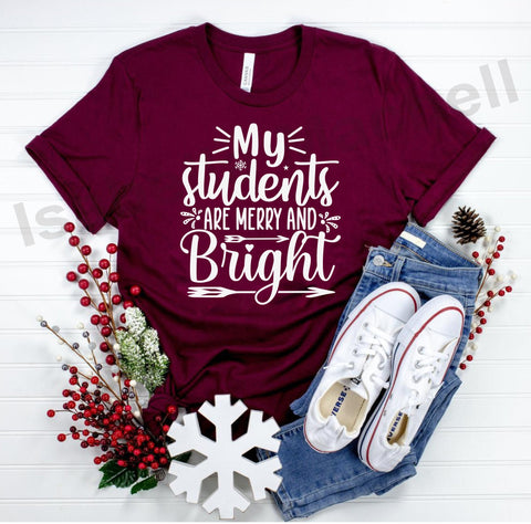My students are merry and bright svg, Christmas svg SVG Isabella Machell 
