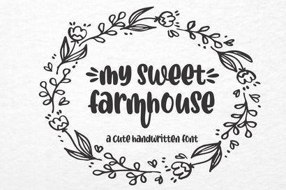 My Sweet Farmhouse Font Mozarella 