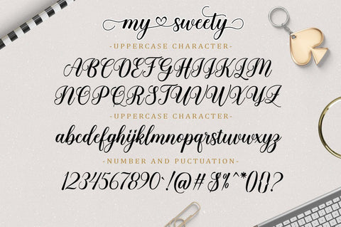 My Sweety Script Font AngelStudio 