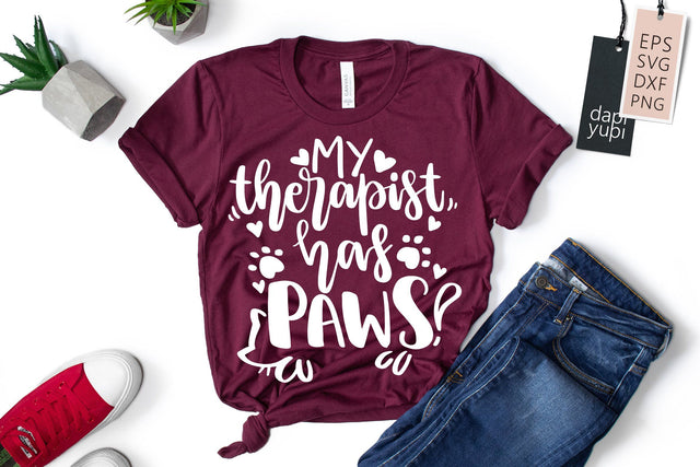 My Therapist Has Paws SVG dapiyupi store 