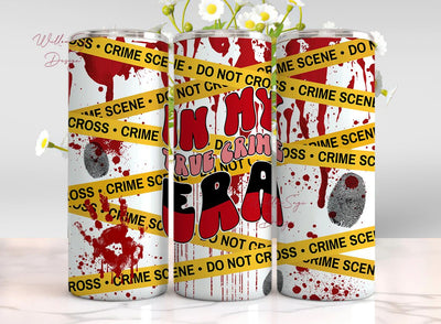 My True Crime Era 20 oz Skinny Tumbler Sublimation Design Digital Download PNG Sublimation WillowSageDesign 
