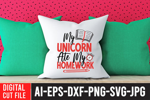 My Unicorn At my Homework SVG Design SVG BlackCatsMedia 