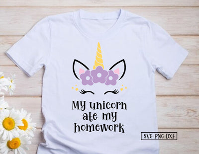 My Unicorn ate my Homework SVG Calico Creations Svg 