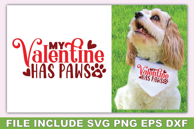 My Valentine Has Paws SVG Ariyan 