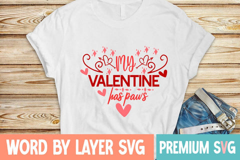 My Valentine Has Paws Svg SVG Blessedprint 