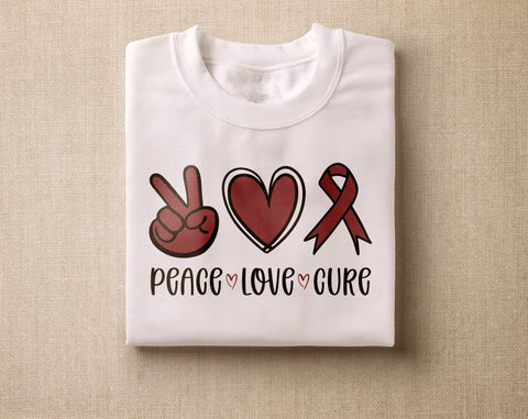 Myeloma Awareness SVG Bundle, 22 Designs, Burgundy Cancer Ribbon SVG SVG HappyDesignStudio 