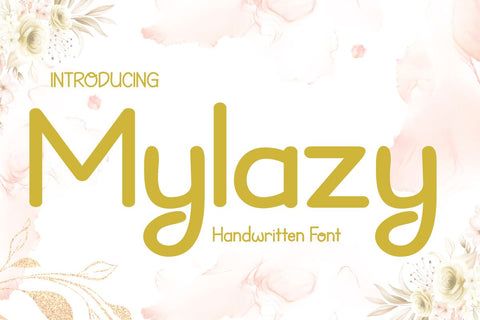 Mylazy | Handwriting Display Font twinletter 