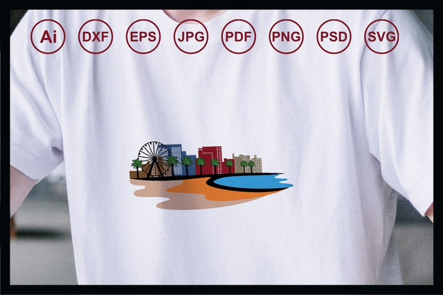 Myrtle Beach landscape design illustration SVG Leamsign Studio 