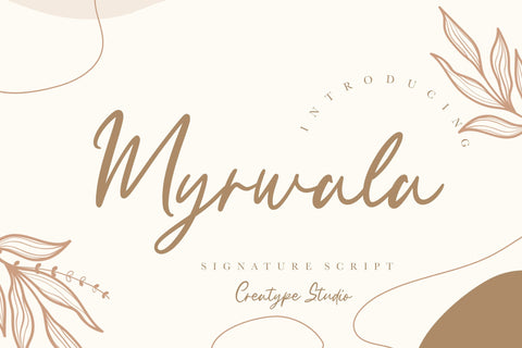 Myrwala Signature Script Font Creatype Studio 