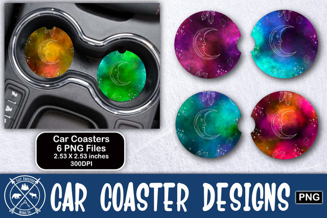 Mystic Car Coasters Sublimation Sublimation Last Frontier Design Co. 