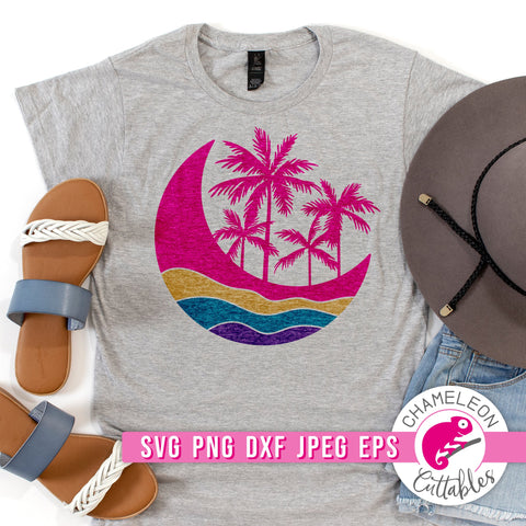 Mystical Beach Moon svg png dxf eps jpeg SVG Chameleon Cuttables 