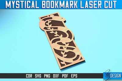 Mystical Bookmark Laser Cut SVG | Mystical Design | CNC Files SVG Fly Design 