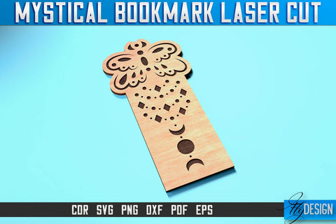 Mystical Bookmark Laser Cut SVG | Mystical Design | CNC Files SVG Fly Design 