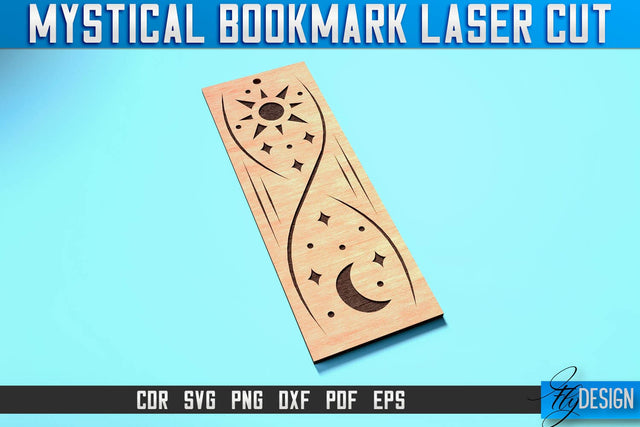 Mystical Bookmark Laser Cut SVG | Mystical Design | CNC Files SVG Fly Design 