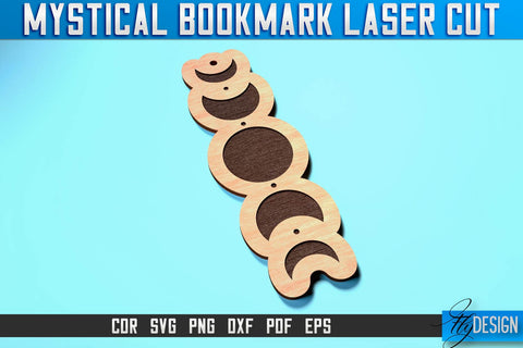Mystical Bookmark Laser Cut SVG | Mystical Design | CNC Files SVG Fly Design 