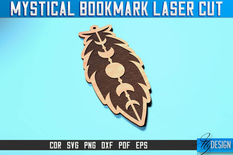 Mystical Bookmark Laser Cut SVG | Mystical Design | CNC Files SVG Fly Design 