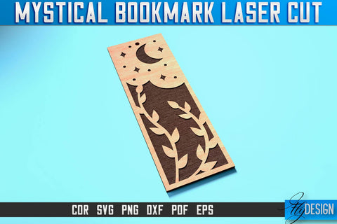 Mystical Bookmark Laser Cut SVG | Mystical Design | CNC Files SVG Fly Design 