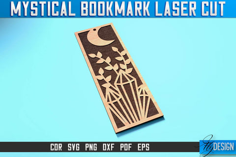 Mystical Bookmark Laser Cut SVG | Mystical Design | CNC Files SVG Fly Design 