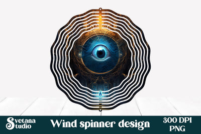 Mystical eye wind spinner design | Magical wind spinner Sublimation Svetana Studio 