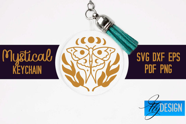 Mystical Keychain SVG | Witch SVG Design SVG Fly Design 