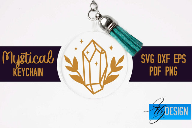 Mystical Keychain SVG | Witch SVG Design SVG Fly Design 