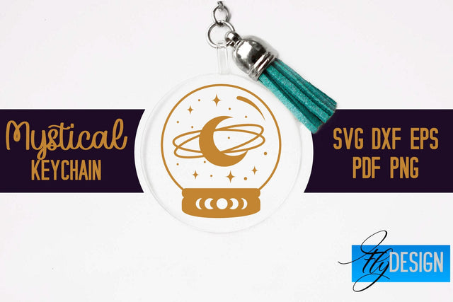 Mystical Keychain SVG | Witch SVG Design SVG Fly Design 