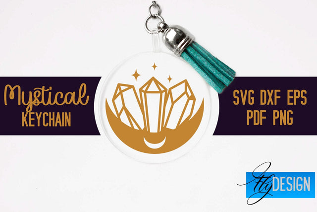 Mystical Keychain SVG | Witch SVG Design SVG Fly Design 