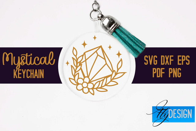Mystical Keychain SVG | Witch SVG Design SVG Fly Design 