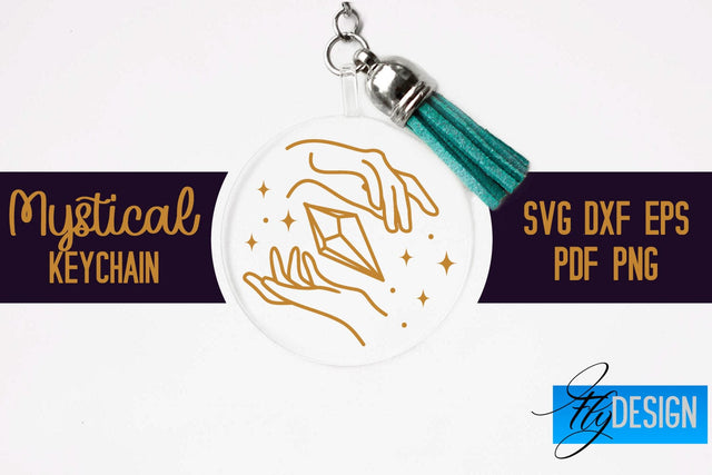 Mystical Keychain SVG | Witch SVG Design SVG Fly Design 