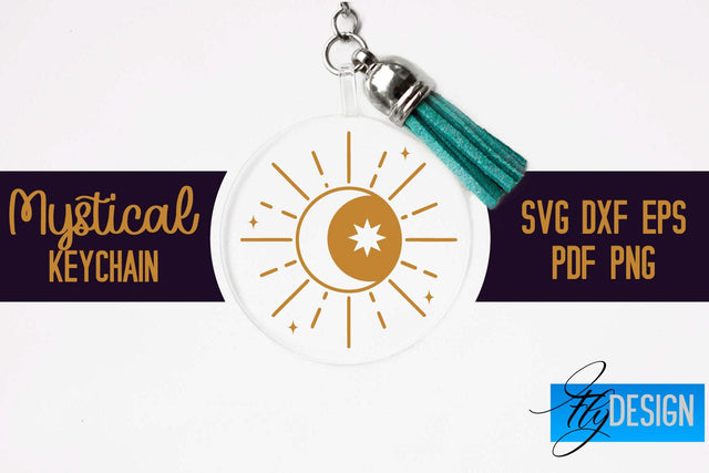 Mystical Keychain SVG | Witch SVG Design SVG Fly Design 