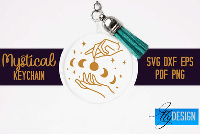 Mystical Keychain SVG | Witch SVG Design SVG Fly Design 