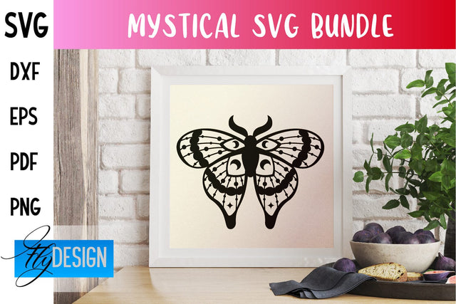 Mystical SVG Design | Witch Symbols SVG SVG Fly Design 