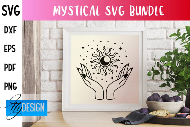 Mystical SVG Design | Witch Symbols SVG SVG Fly Design 