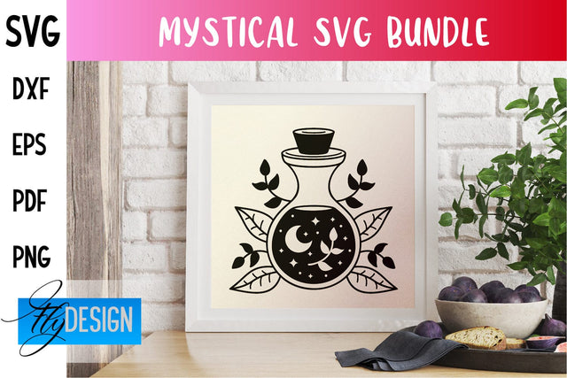 Mystical SVG Design | Witch Symbols SVG SVG Fly Design 