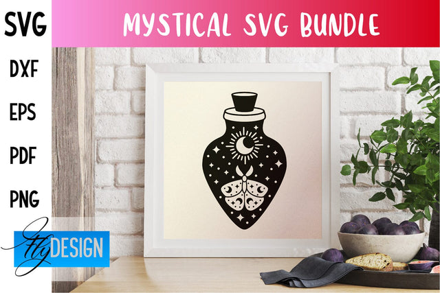 Mystical SVG Design | Witch Symbols SVG SVG Fly Design 