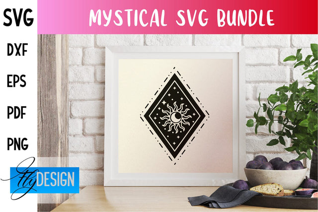 Mystical SVG Design | Witch Symbols SVG SVG Fly Design 