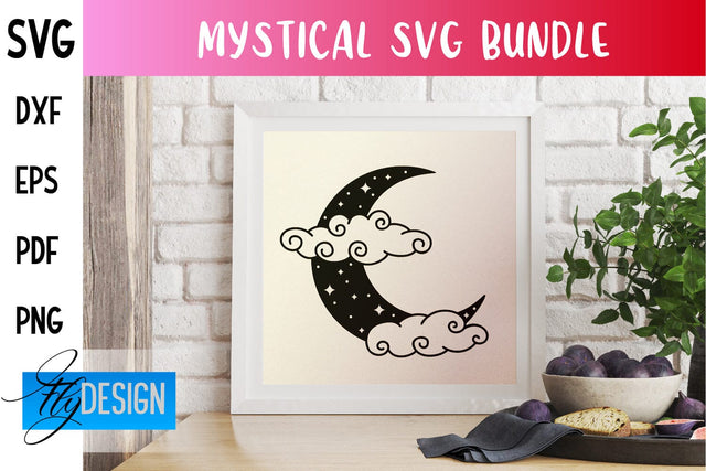 Mystical SVG Design | Witch Symbols SVG SVG Fly Design 