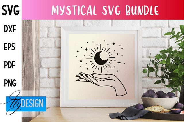Mystical SVG Design | Witch Symbols SVG SVG Fly Design 