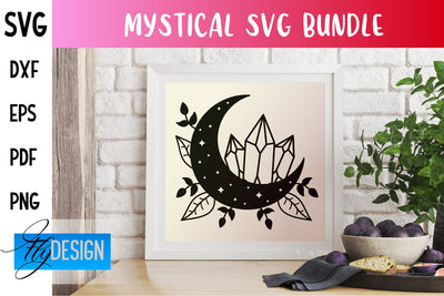 Mystical SVG Design | Witch Symbols SVG SVG Fly Design 
