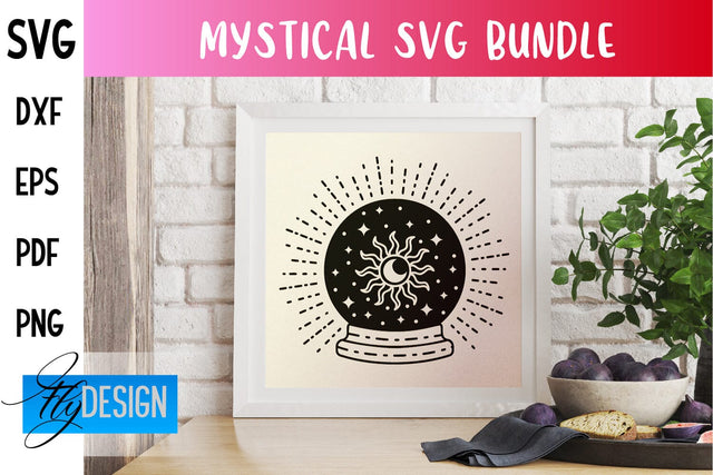 Mystical SVG Design | Witch Symbols SVG SVG Fly Design 