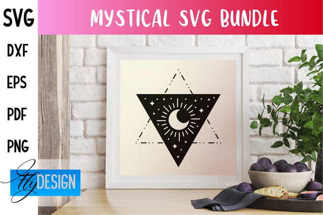 Mystical SVG Design | Witch Symbols SVG SVG Fly Design 