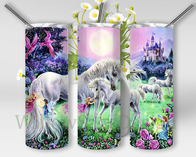 Mystical Unicorn Tumbler Wrap, Legendary Creature Unicorn 20oz Tumbler Png, Watercolor Unicorn Sublimation Design, Unicorn Lovers Gift, Digital Download Sublimation WillowSageDesign 