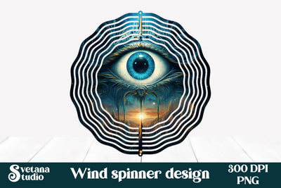 Mystical wind spinner template | Magical eye wind spinner Sublimation Svetana Studio 