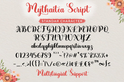 Mythaitea Script Font gatype 