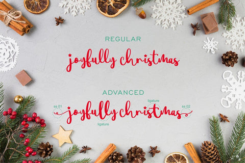 Mythical Christmas - Lovely Couple Font Font Allouse.Studio 
