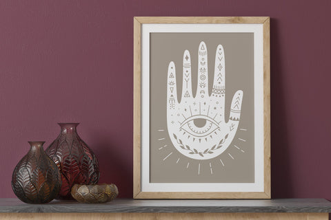 Mytical boho svg hand, boho evil eye magic alchemy for shirt SVG Digital Rainbow Shop 